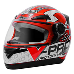 Capacete Pro Tork Evolution Street Moto V-Pro Helmet Vermelho