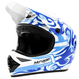 Capacete MotoCross Pro Tork Mirage Trilha Azul E Branco